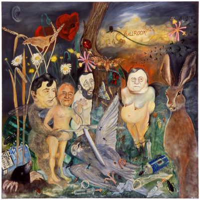David Harrison, Bad Fairies, oil on canvas, 91x91cm (36x36in), 2005